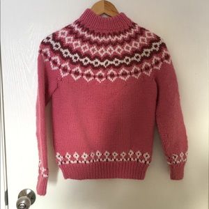 Vintage Nordic Hand Knit Sweater